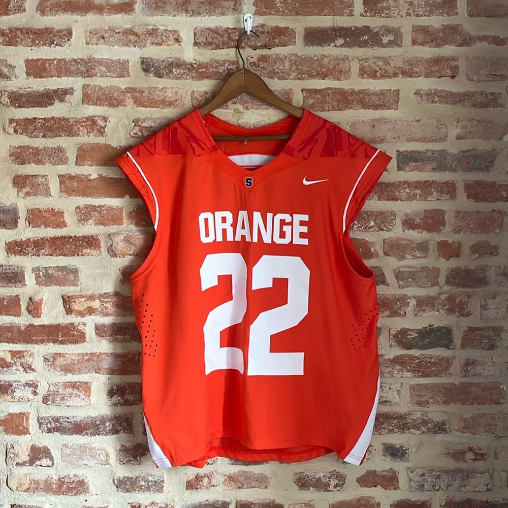 Large Syracuse Men’s Lacrosse Official Embroidered Uniform, Nike #22 Gait
